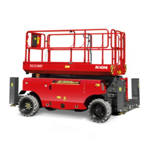 MAGNI ES1218RT Elektro-Scherenarbeitsbühne geländegängig – 12,0 mtr.